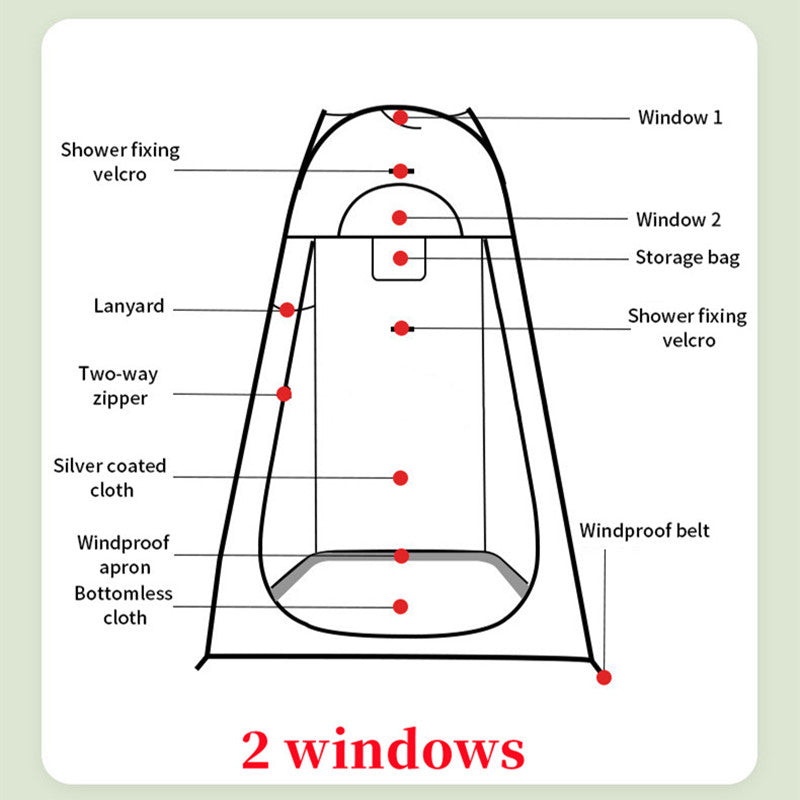 Portable Outdoor Camping Tent Shower Tent Simple Bath Cover Changing Fitting Room Tent Mobile Toilet Fishing Photography Tent
