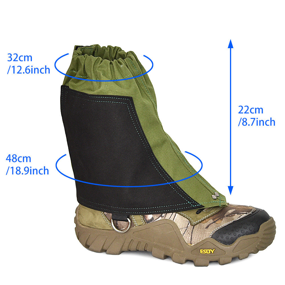 Canvas foot cover outdoor men and women hiking through the short leggings foot cover hiking waterproof desert dust gaiters
