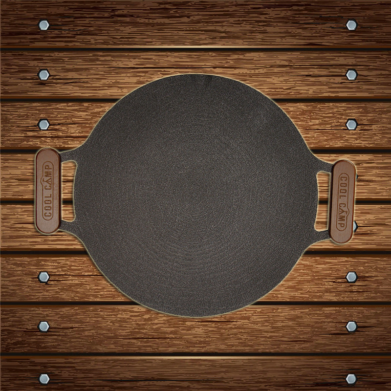 2 Pcs Solid Wood Handles For Outdoor Camping Portable Barbecue Tray