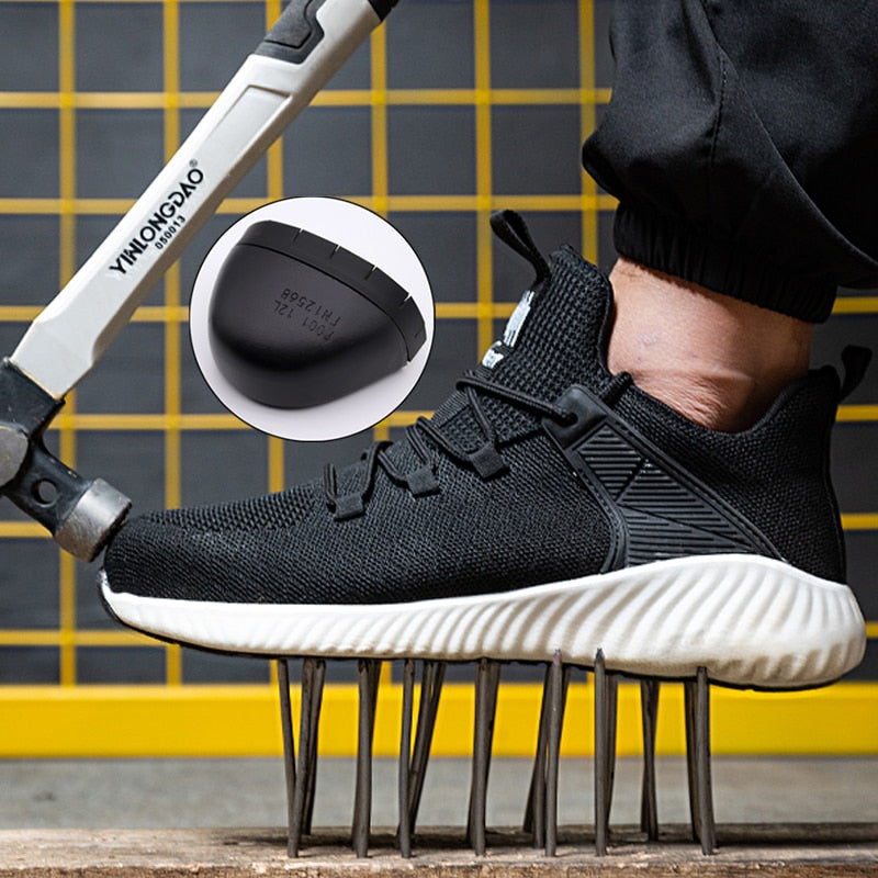 Safety Shoes Men Women Steel Toe Boots Indestructible Work Shoes Light Breathable Work Sneakers Men Protective Shoes Boots