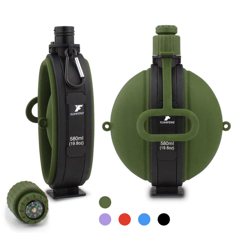 Silicone Folding Water Bottle Manufacturer Outdoor Portable Sports Water Bottle Fitness Hiking Water Bottle 580Ml