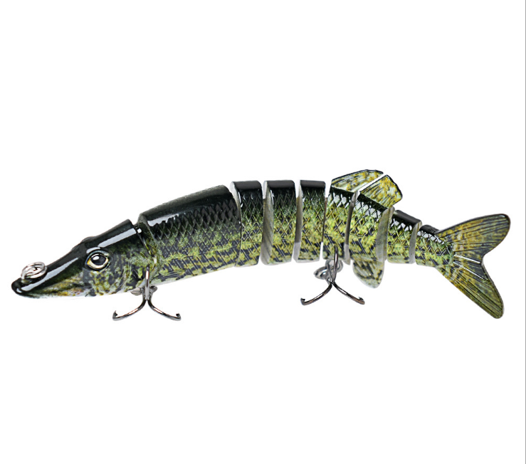 TREHOOK 10cm/12.5cm Pike Wobblers for Fishing Artificial Bait Hard Multi Jointed Swimbait Crankbait Lifelike Fishing Lure Tackle
