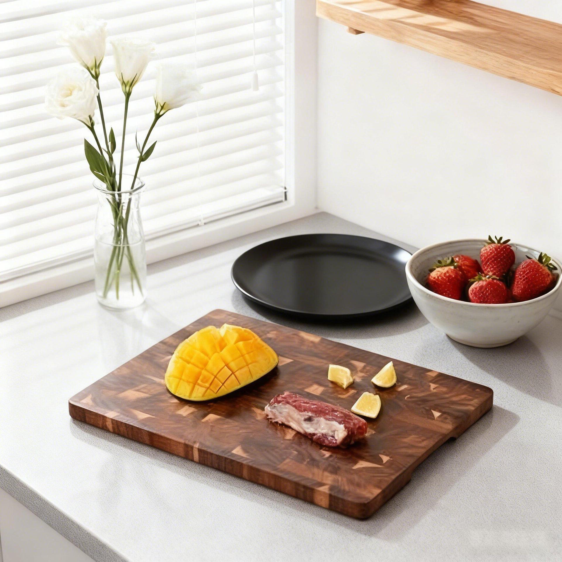 Wooden cutting board is suitable for home kitchens, dining rooms, camping