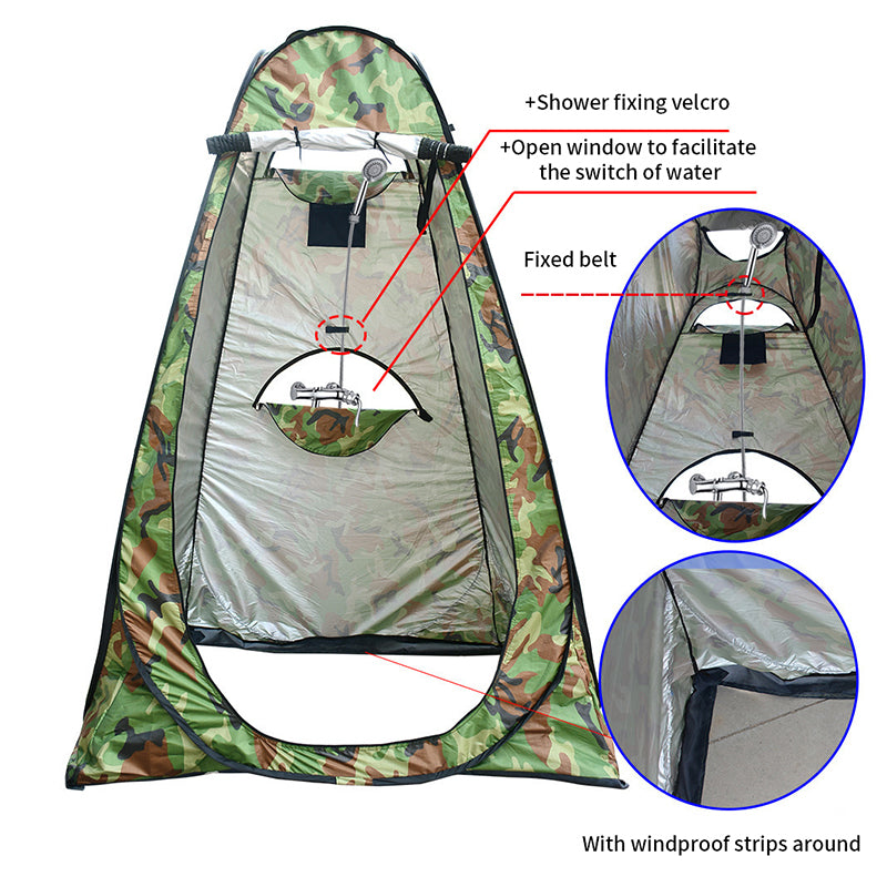 Portable Outdoor Camping Tent Shower Tent Simple Bath Cover Changing Fitting Room Tent Mobile Toilet Fishing Photography Tent