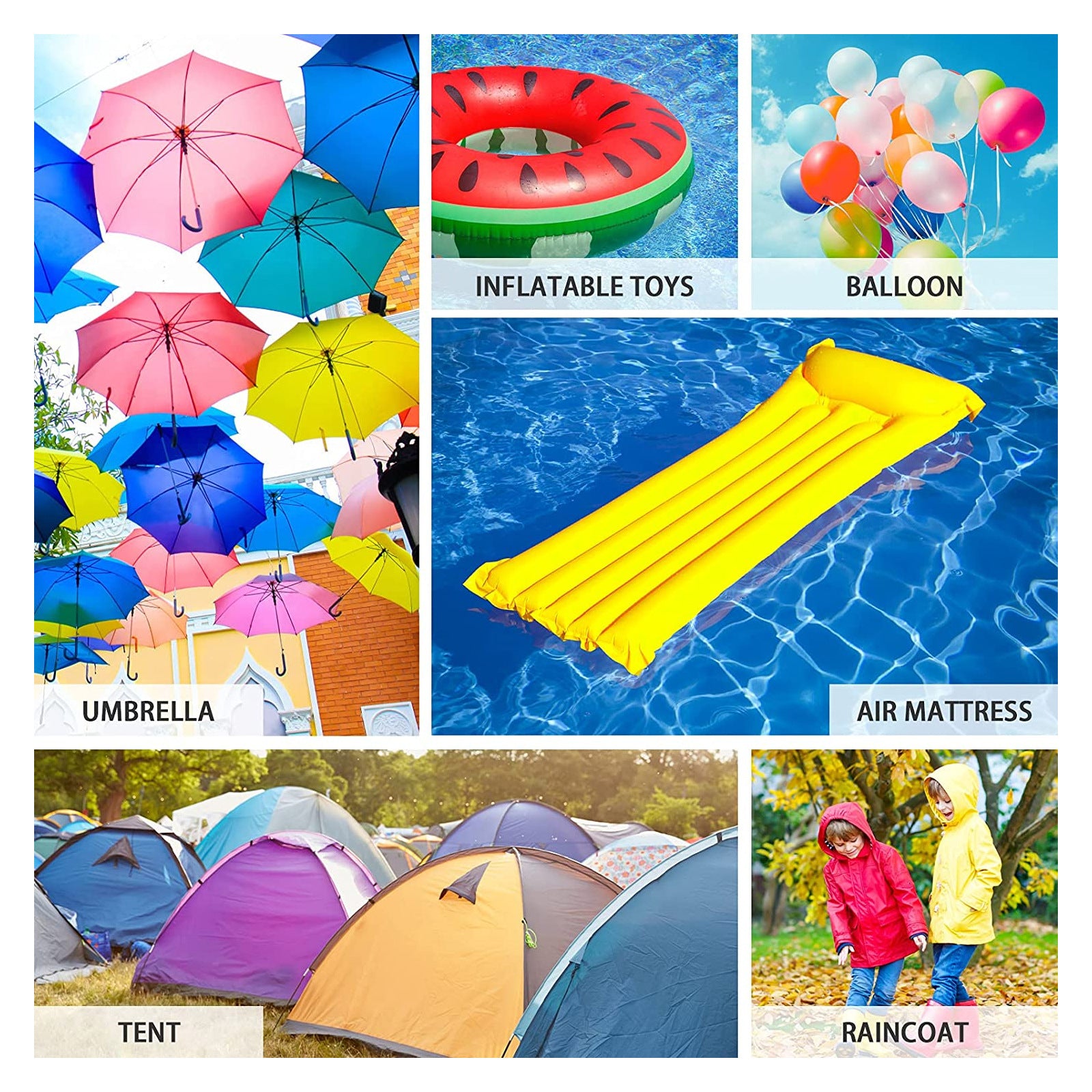 Waterproof Adhesive Leak Repair, Waterproof Coating Tent Umbrella Inflatable Pool Balloon Self-Adhesive Repair Tape